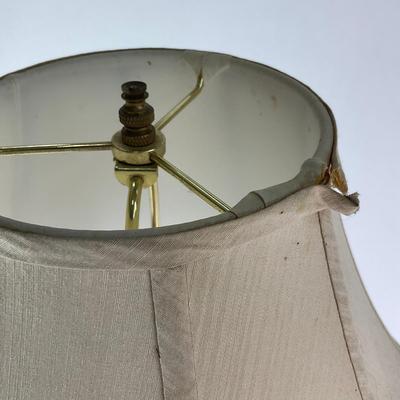 072 Brown & Gold Gilt Candlestick Style Table Lamp
