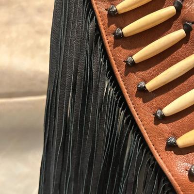 Vintage Leather/Suede Fringe Vest