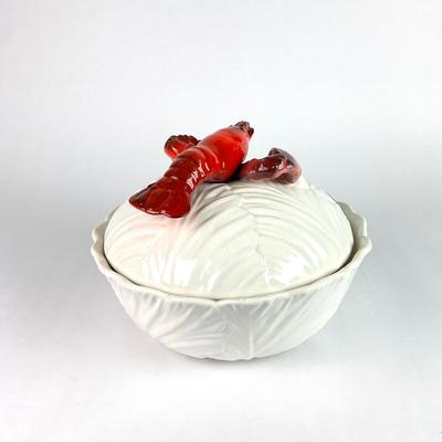 082 Lobster Covered Serving Bowl