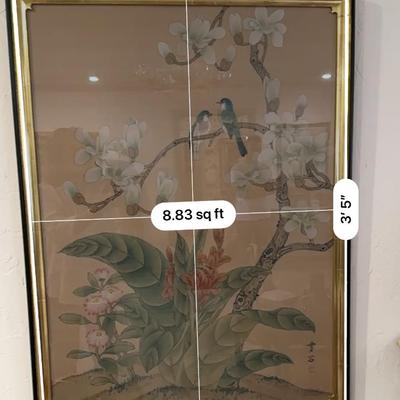 Furniture - Hekman accent table & Gilt Chair w/ Art & decor