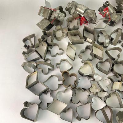 K98 Large Assortment Antique Deck of Card Suit Cookie Cutters