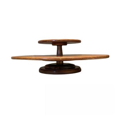 K105 LARGE Pine 2-Tier Lazy Susan