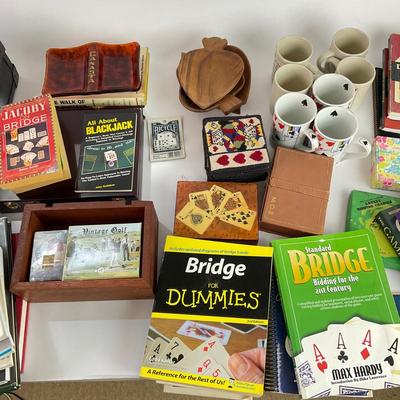 PR108 Large Assortment of Playing Cards and Bridge with Bridge Books
