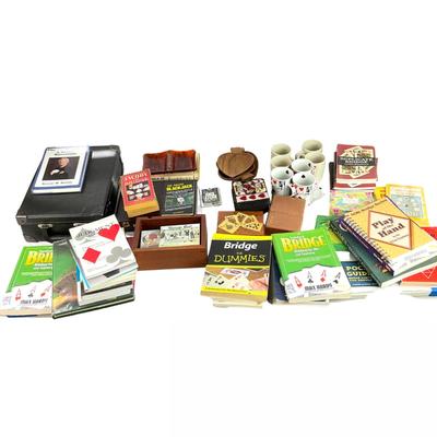 PR108 Large Assortment of Playing Cards and Bridge with Bridge Books