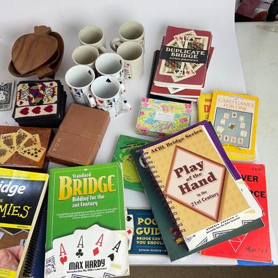 PR108 Large Assortment of Playing Cards and Bridge with Bridge Books