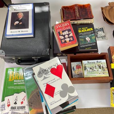 PR108 Large Assortment of Playing Cards and Bridge with Bridge Books
