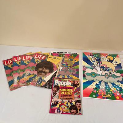 Peter Max Prints “The Different Drummer” & Life Magazine’s (DR-MG)