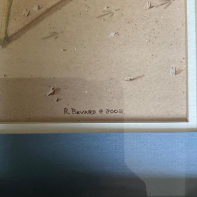 C208 Original Watercolor of Sandpiper on Beach by Robert Bevard