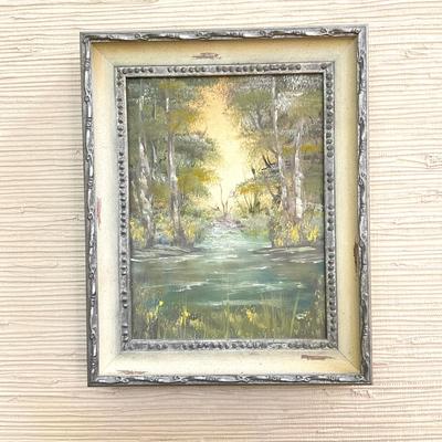 PR110 Original Oil Painting " River " Circa 2008 by Edwardo Lenzetti