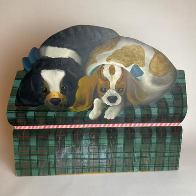 PR113 Hand-painted King Charles Spaniel on Board by Chelsea House