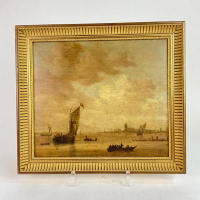 PR139 Hand-painted nautical Scene on Board