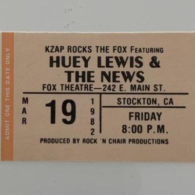 Huey Lewis ticket Fox Theatre