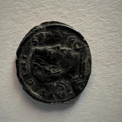 Bronze Roman coin circa 370 AD. 1 inch