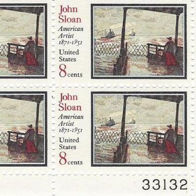 John Sloan Plate Block