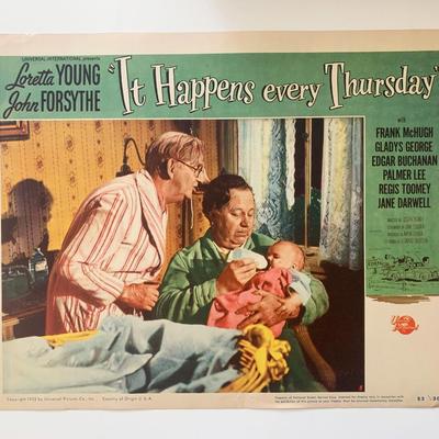 It Happens Every Thursday original 1953 vintage lobby card