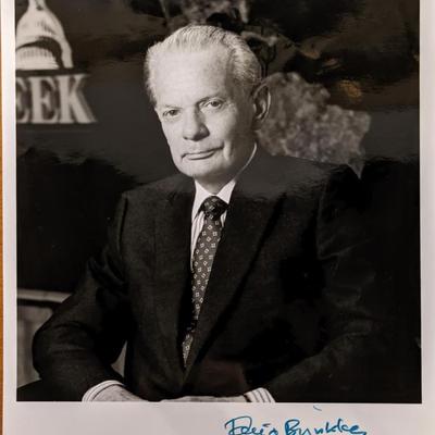 Newsman David Brinkley Signed Photo