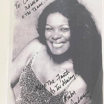 Soul Singer Ruby Andrews signed photo