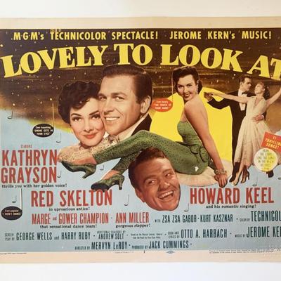 Lovely to Look At original 1952 vintage lobby card