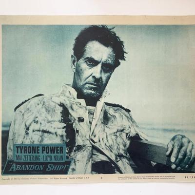 Abandon Ship! original 1957 vintage lobby card