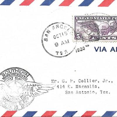 Southern Transcontinental First Flight First Day Cover