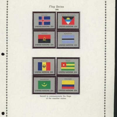 United Nations New York Stamps 1986