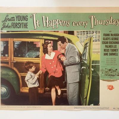 It Happens Every Thursday original 1953 vintage lobby card