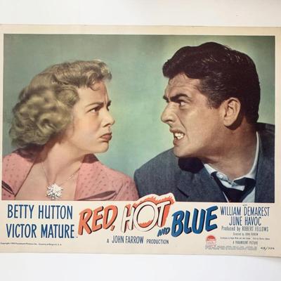 Red, Hot and Blue original 1949 vintage lobby card