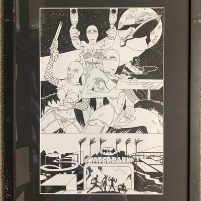 Original hand drawn sketch, unknown comic book artist