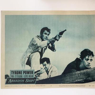Abandon Ship! original 1957 vintage lobby card