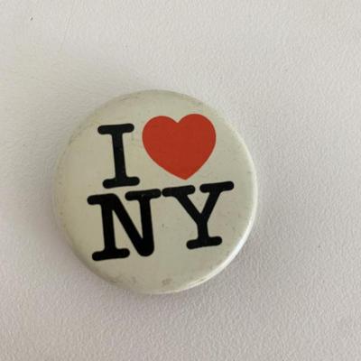I heart NY vintage pin