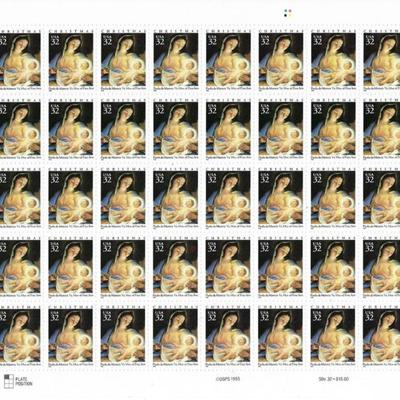 Traditional Christmas: Madonna and Child Stamps