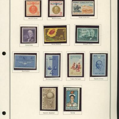 1961 United States Commemorative Stamp Set