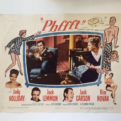 Phffft original 1954 vintage lobby card