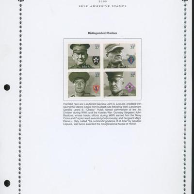 2005 United States Self-Adhesive Booklet Stamp Set: Marines