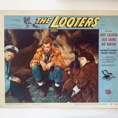 The Looters original 1955 vintage lobby card