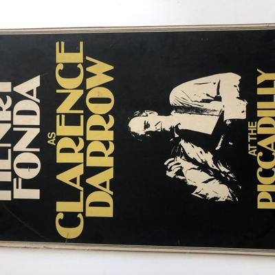 Henry Fonda Clarence Darrow Piccadilly Theatre, London 1975 Advertising Flyer