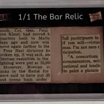 Ronald Reagan/ WW2 news relic. 3x4 inches