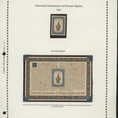 United Nations New York Stamps 1988