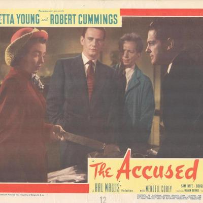 The Accused 1948 original vintage lobby card