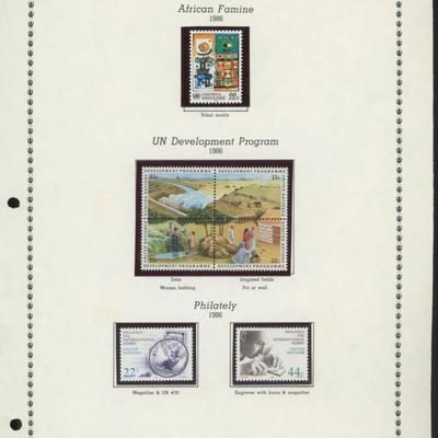 United Nations New York Stamps 1986