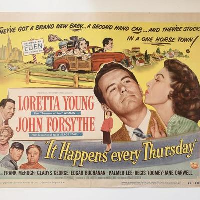 It Happens Every Thursday original 1953 vintage lobby card
