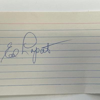 Ed Lopat autograph note