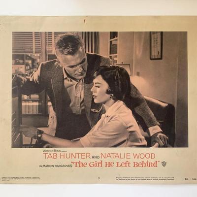 The Girl He Left Behind  original 1956 vintage lobby card