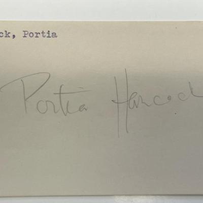 Swimming star Portia Hancock autograph note