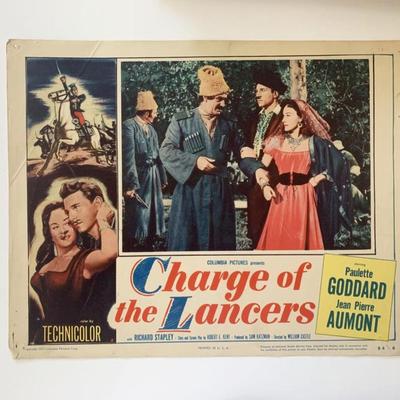 Charge of the Lancers original 1954 vintage lobby card