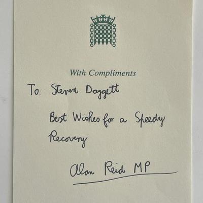 Steven Dagget signed note