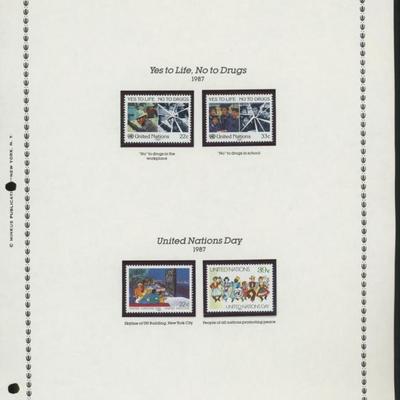 United Nations New York Stamps 1987