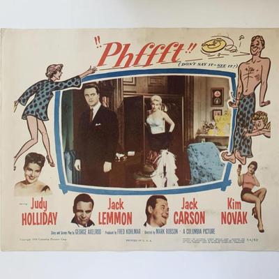 Phffft original 1954 vintage lobby card