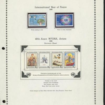 United Nations New York Stamps 1986
