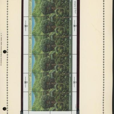 United Nations New York Survival of the Forest Stamp Sheet